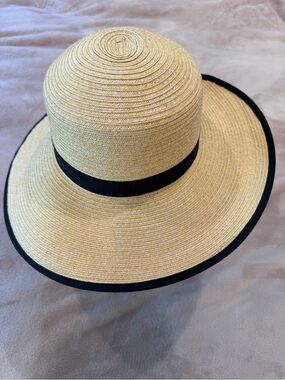 Natural Straw Sun Hat with Black Band